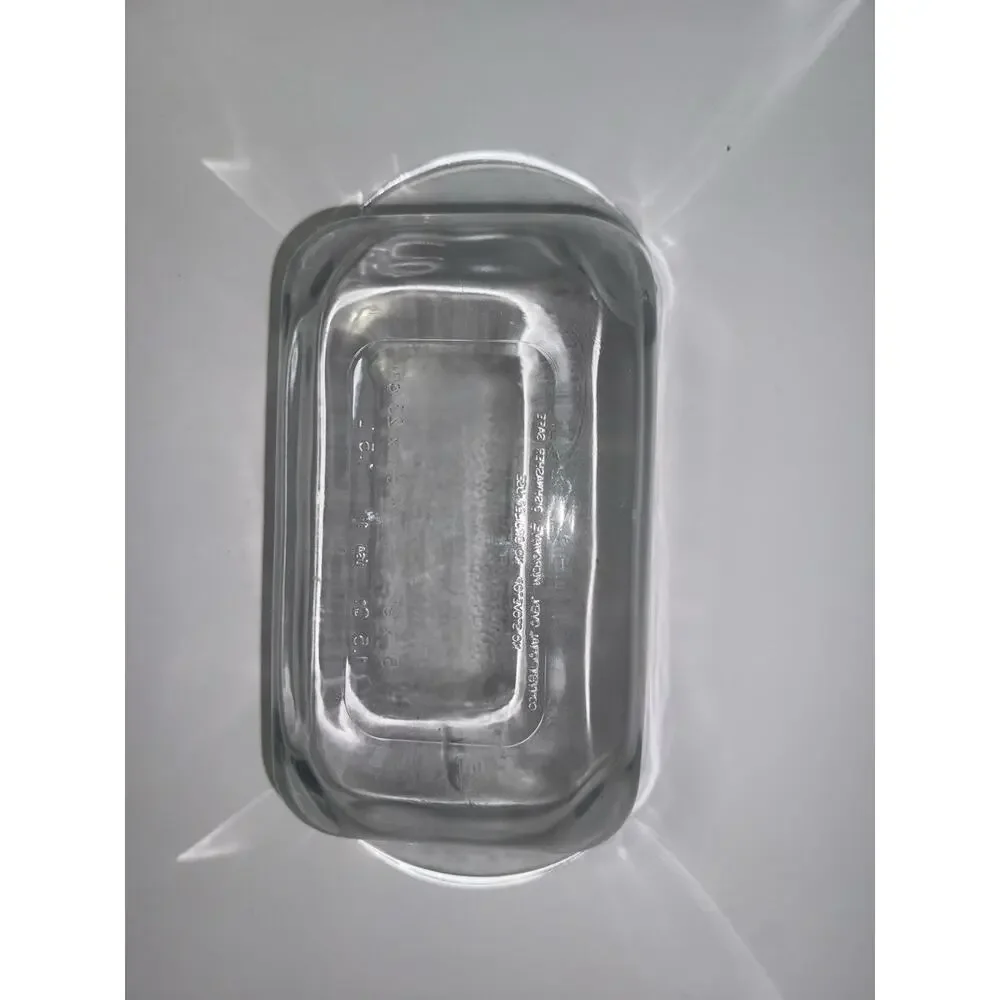 Vintage Anchor Hocking 1.5 Quart Clear Glass Loaf Pan, Made in USA